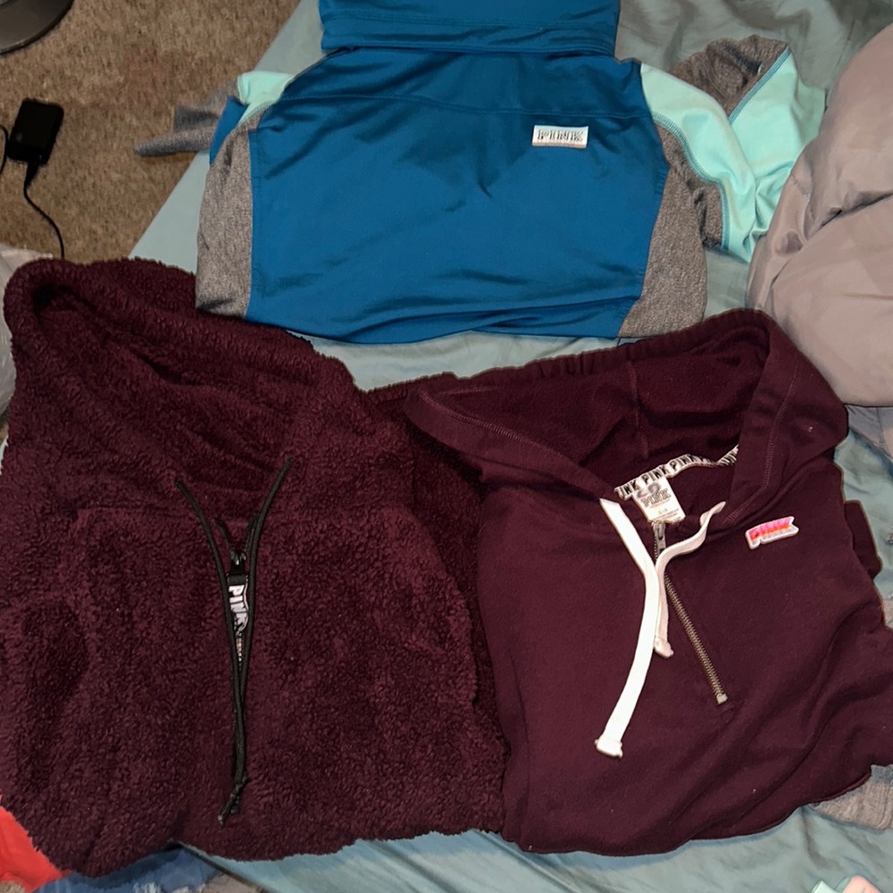 VS Pink jacket/zip up bundle